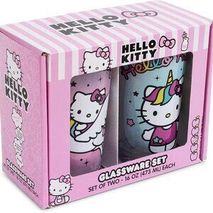 Hello Kitty Unicorn 16-Ounce Pint Glasses